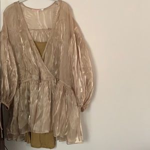 Sheer dress with slip connected